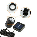 Wasserdichter LED-Solar-Unterwasserstrahler für Außenbereiche, zwei Köpfe