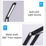 LED Schreibtischlampe 3W Klappbar Verstellbar USB-Ladefunktion Augenschutz Tischlampe