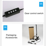 LED Schreibtischlampe 8W Klappbar Verstellbar USB-Ladefunktion Augenschutz Tischlampe, USB-Ladeversion, USB-Ladeversion (Schwarz), USB-Ladeversion (Weiß)