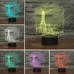 Leuchtturm Form 3D Bunte LED Vision Licht Tischlampe, 16 Farben Fernbedienungsversion