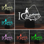 Angeln Form 3D Bunte LED Illusionslampe Tischleuchte, USB & Batterie Version, USB & Batterie Version
