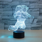 Astronautenform 3D Bunte LED Vision Licht Tischlampe, 16 Farben Fernbedienung Version, 16 Farben Fernbedienung Version