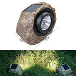 Solarbetriebener Scheinwerfer in Steinoptik LED-Leuchte IP65 Wasserdichte Gartenrasenlampe für den Außenbereich