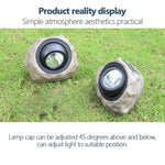 Solarbetriebener Scheinwerfer in Steinoptik LED-Leuchte IP65 Wasserdichte Gartenrasenlampe für den Außenbereich