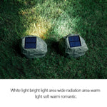 Solarbetriebener Scheinwerfer in Steinoptik LED-Leuchte IP65 Wasserdichte Gartenrasenlampe für den Außenbereich
