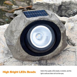 Solarbetriebener Scheinwerfer in Steinoptik LED-Leuchte IP65 Wasserdichte Gartenrasenlampe für den Außenbereich