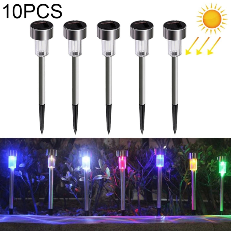 10 Stück Solarenergie Rasenleuchte Außen Edelstahl IP65 Wasserdicht LED Dekorative Gartenlampe