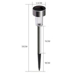 10 Stück Solarenergie Rasenleuchte Außen Edelstahl IP65 Wasserdicht LED Dekorative Gartenlampe