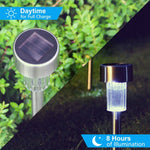 10 Stück Solarenergie Rasenleuchte Außen Edelstahl IP65 Wasserdicht LED Dekorative Gartenlampe