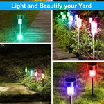 10 Stück Solarenergie Rasenleuchte Außen Edelstahl IP65 Wasserdicht LED Dekorative Gartenlampe