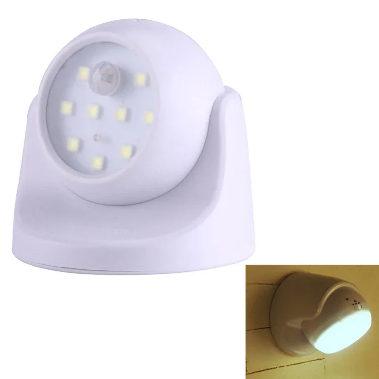 9 LEDs 240 LM 6000K 360 Grad Drehung Kabelloses Bewegungssensor Kleiderschranklicht / Nachtlicht / Wandleuchte für Schlafzimmer, Wohnzimmer, Badezimmer, Flur