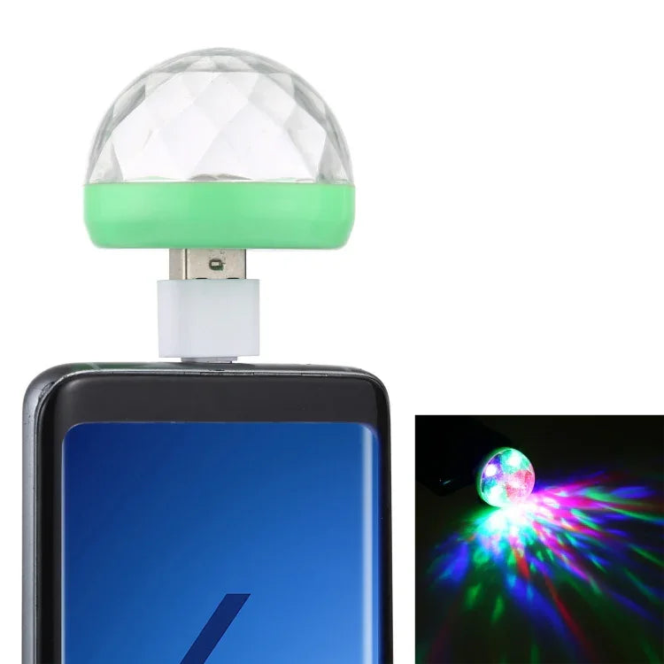 4W RGB USB-LED-Kristall-Magieball-Bühnenlicht mit Typ-C-Adapter