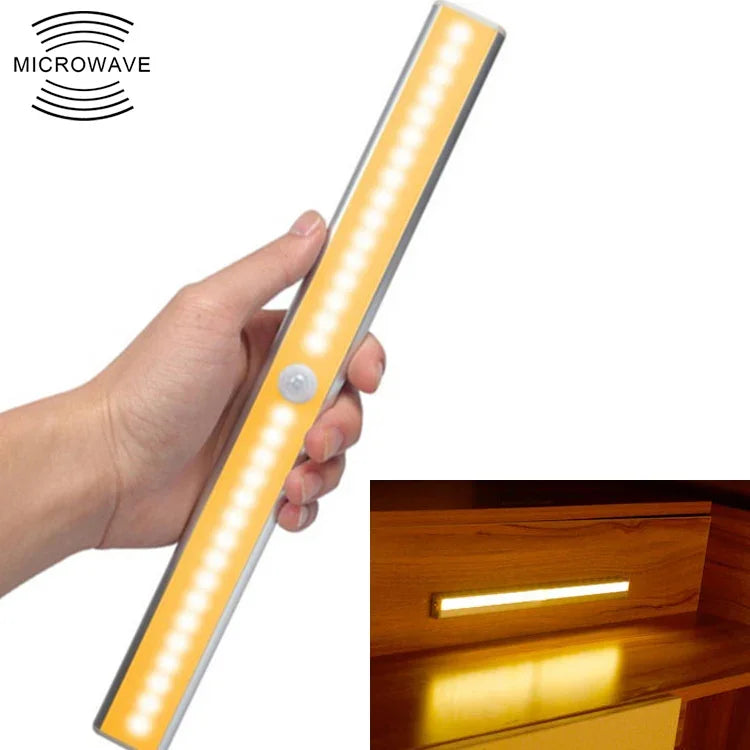 2,8W 20 LEDs Warmweiß Breitbild Intelligentes Körpersensorlicht LED Flur Schranklicht, USB-Ladeversion, 2,8W 20 LEDs Warmweiß