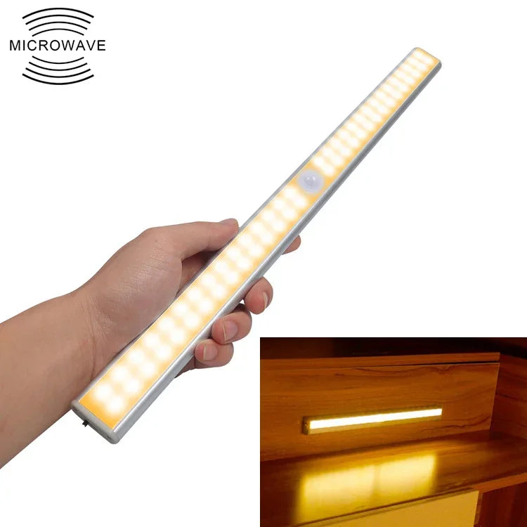 2,8W 40 LEDs Warmweiß Breitbild Intelligentes Körpersensorlicht LED Flur Schranklicht, USB-Ladeversion, 2,8W 40 LEDs Warmweiß