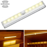 0,8W 10 LEDs Warmweiß Licht Schmalbild Intelligentes Körpersensorlicht LED Flur Schranklicht, USB-Ladeversion, 0,8W 10 LEDs Warmweiß