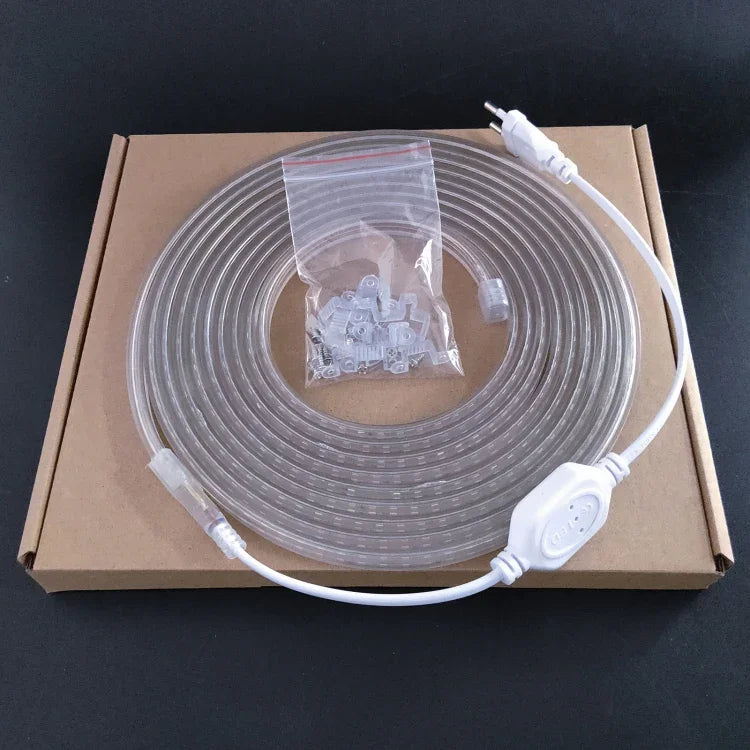 10m SMD 2835 1200 LEDs Lichtband, AC 220V-240V, EU Stecker, 10m