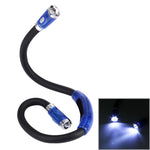 Kreative Doppelkopf Freihändige Nacken Stereo Taschenlampe Arbeitslicht Auto Lampe mit 4 LED-Lichtern & Weichem Gummigriff Nackenpolster