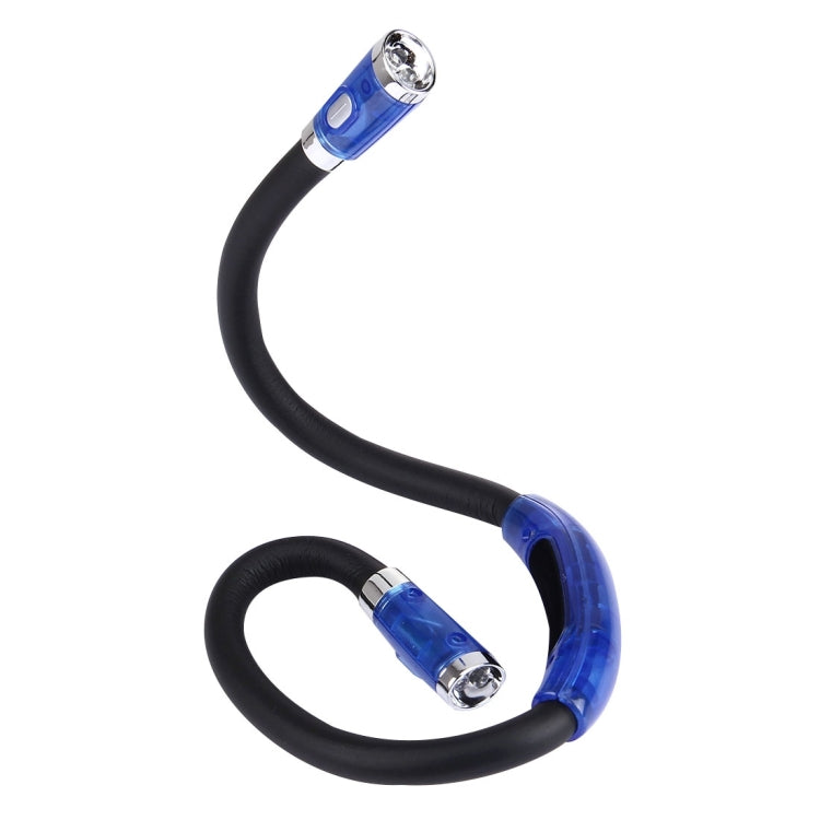 Kreative Doppelkopf Freihändige Nacken Stereo Taschenlampe Arbeitslicht Auto Lampe mit 4 LED-Lichtern & Weichem Gummigriff Nackenpolster
