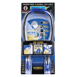 Kreative Doppelkopf Freihändige Nacken Stereo Taschenlampe Arbeitslicht Auto Lampe mit 4 LED-Lichtern & Weichem Gummigriff Nackenpolster