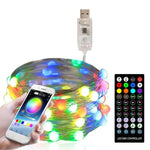 Weihnachtsdekoration USB-Kupferdraht-Lichterkette Fernbedienung & Bluetooth Mobile APP-Steuerung, Länge: 5m 50 LEDs, Fernbedienung & APP-Steuerung, Länge: 5m 50 LEDs