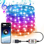 Weihnachtsdekoration RGB Kupferdraht-Lichterkette Bluetooth Mobile APP Steuerung, Länge: 10m 100 LEDs, 10m 100 LEDs