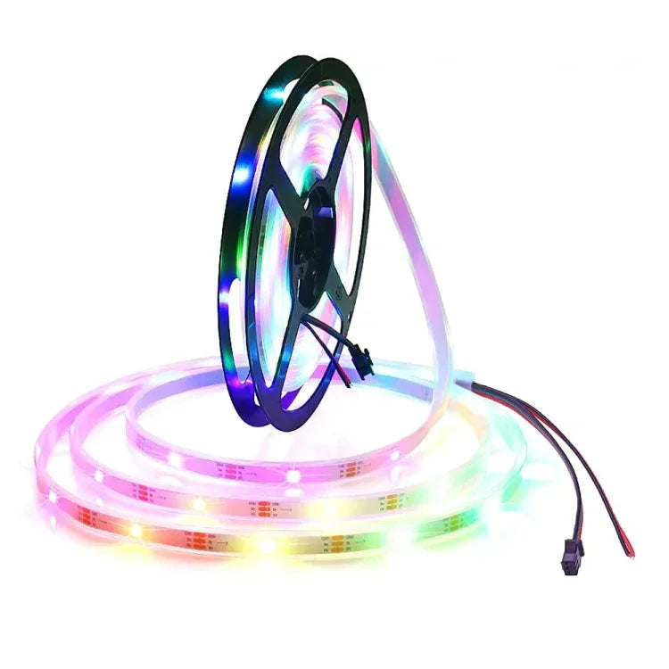 WS2812B RGB Licht 5050 SMD LED Gehäuse Wasserdichte Seilbeleuchtung, 30 LED/m, DC 12V, Länge: 5m, Gehäuse Seilbeleuchtung 30 LED/m
