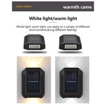 6 LED Solar-Wandlampe Außen Dekoratives Garten Auf- und Abwärtslicht