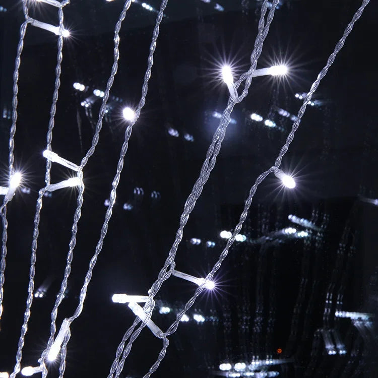 100 LED Lichterkette mit Endverbinder & 8 Modellfunktionen, US-Stecker, 10m Weißlicht