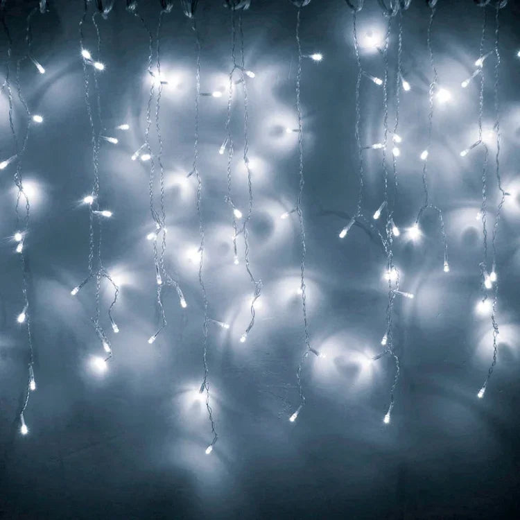 100 LED Lichterkette mit Endverbinder & 8 Modellfunktionen, US-Stecker, 10m Weißlicht