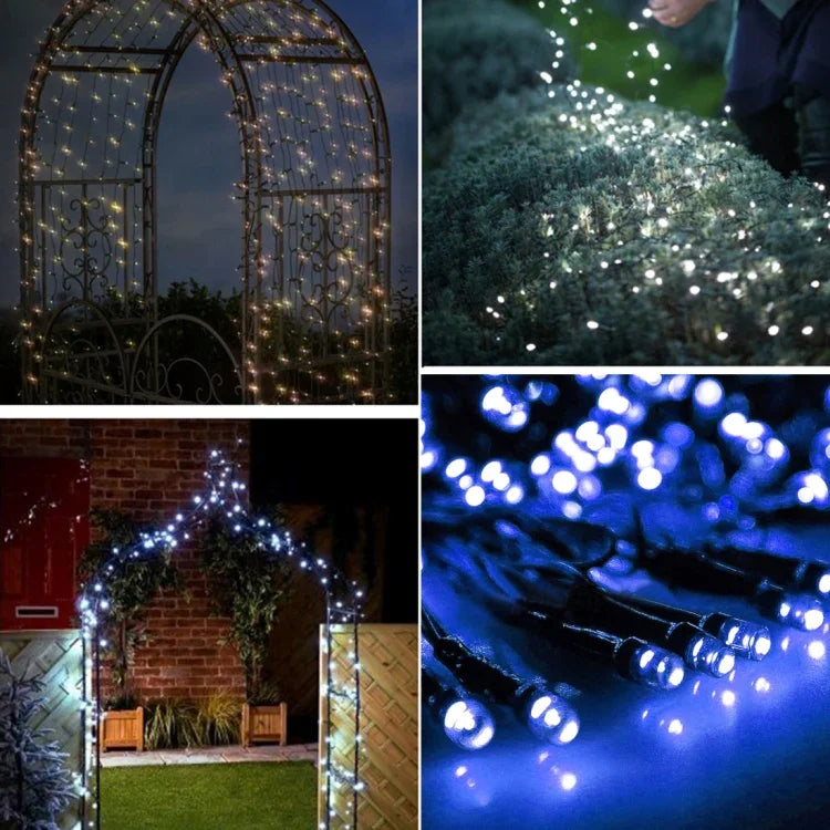100 LEDs Weihnachtsdekolicht, 17m Blaulicht, 17m Buntlicht, 17m Weißlicht, 17m Warmweiß