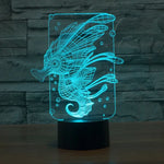 7 Farbige Verfärbung Kreative Visuelle Stereo Lampe Schreibtischlampe Nachtlicht, Hippocampus-Stil
