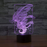 7 Farbige Verfärbung Kreative Visuelle Stereo Lampe Schreibtischlampe Nachtlicht, Hippocampus-Stil