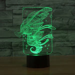 7 Farbige Verfärbung Kreative Visuelle Stereo Lampe Schreibtischlampe Nachtlicht, Hippocampus-Stil
