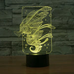 7 Farbige Verfärbung Kreative Visuelle Stereo Lampe Schreibtischlampe Nachtlicht, Hippocampus-Stil