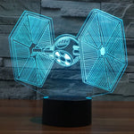 7 Farben Verfärbung Kreative Visuelle Stereo Lampe Schreibtischlampe Nachtlicht, TIE Fighter Stil