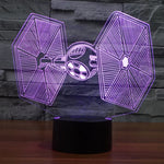 7 Farben Verfärbung Kreative Visuelle Stereo Lampe Schreibtischlampe Nachtlicht, TIE Fighter Stil
