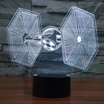 7 Farben Verfärbung Kreative Visuelle Stereo Lampe Schreibtischlampe Nachtlicht, TIE Fighter Stil
