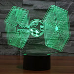 7 Farben Verfärbung Kreative Visuelle Stereo Lampe Schreibtischlampe Nachtlicht, TIE Fighter Stil