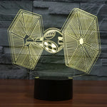 7 Farben Verfärbung Kreative Visuelle Stereo Lampe Schreibtischlampe Nachtlicht, TIE Fighter Stil