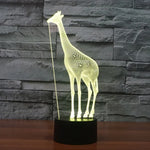 7-farbige Verfärbung Kreative Visuelle Stereo Lampe Schreibtischlampe Nachtlicht, Giraffen-Stil