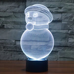 7 Farb-Verfärbung Kreative Visuelle Stereo Lampe Schreibtischlampe Nachtlicht, Schneemann-Stil