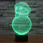 7 Farb-Verfärbung Kreative Visuelle Stereo Lampe Schreibtischlampe Nachtlicht, Schneemann-Stil