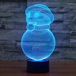 7 Farb-Verfärbung Kreative Visuelle Stereo Lampe Schreibtischlampe Nachtlicht, Schneemann-Stil