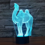 7 Farben Verfärbung Kreative Visuelle Stereo Lampe Schreibtischlampe Nachtlicht, Kamel-Stil