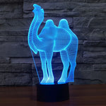 7 Farben Verfärbung Kreative Visuelle Stereo Lampe Schreibtischlampe Nachtlicht, Kamel-Stil