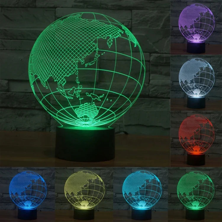 7 Farben Verfärbung Kreative Visuelle Stereo Lampe Schreibtischlampe Nachtlicht, Asiatischer Stil