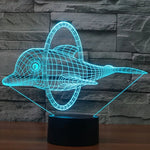 7 Farbige Verfärbung Kreative Visuelle Stereo Lampe Schreibtischlampe Nachtlicht, Delfinsprung-Stil