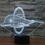 7 Farbige Verfärbung Kreative Visuelle Stereo Lampe Schreibtischlampe Nachtlicht, Delfinsprung-Stil