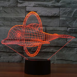 7 Farbige Verfärbung Kreative Visuelle Stereo Lampe Schreibtischlampe Nachtlicht, Delfinsprung-Stil