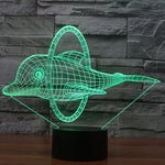 7 Farbige Verfärbung Kreative Visuelle Stereo Lampe Schreibtischlampe Nachtlicht, Delfinsprung-Stil